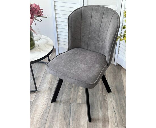 Стул MODE, цвет B28 Темно-серый, велюр / черный каркас, поворот.360 град. М-City, изображение 3 | Интернет магазин мебели и декора LifeDekor