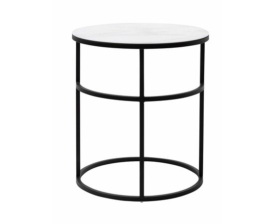 Журнальный столик Френсис Белый мрамор, стекло/ черный M-city, изображение 8 | Интернет магазин мебели и декора LifeDekor