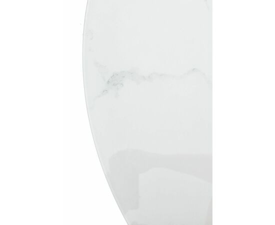 Стол БОНЖУР 100 БЕЛЫЙ МРАМОР, черная шагрень, стекло / ЧЕРНЫЙ каркас М-City, изображение 11 | Интернет магазин мебели и декора LifeDekor