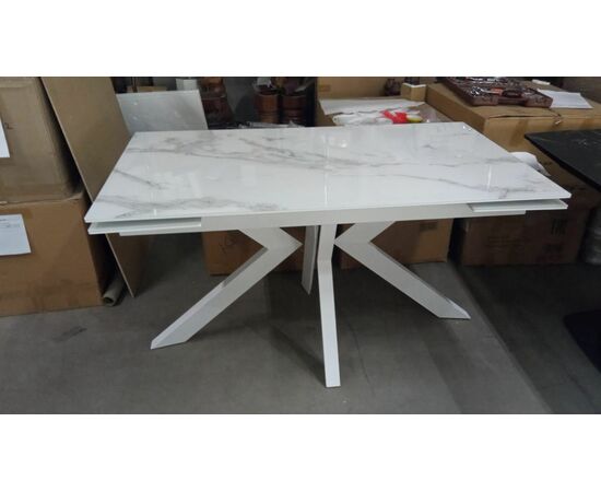 Стол Кентукки 3 БЕЛЫЙ МРАМОР, стекло / БЕЛЫЙ, М-City, изображение 2 | Интернет магазин мебели и декора LifeDekor