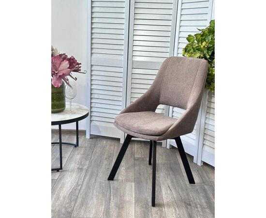 Стул ASP, цвет B5 Капучино, велюр / черный каркас, поворот.360 град. М-City, изображение 4 | Интернет магазин мебели и декора LifeDekor