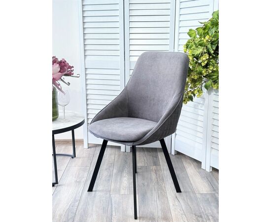 Стул CASA, цвет B28 Темно-серый, велюр / черный каркас, поворот.360 град. М-City, изображение 5 | Интернет магазин мебели и декора LifeDekor