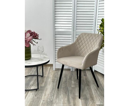 Стул BRANDY 505-7 Капучино, велюр "беспальчиковый" / черный каркас, М-City, изображение 4 | Интернет магазин мебели и декора LifeDekor