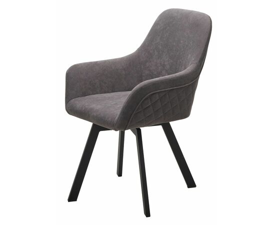 Стул JET, цвет B28 Темно-серый, велюр / черный каркас, поворот.360 град. М-City, изображение 7 | Интернет магазин мебели и декора LifeDekor