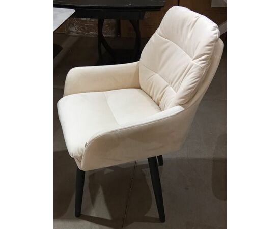 Стул РАЛЬФ ДАНС 360 град. поворотн, ZIZI 002 Бежевый, велюр / Черный каркас M-City, изображение 3 | Интернет магазин мебели и декора LifeDekor