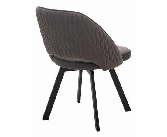 Стул DUNA, цвет B28 Темно-серый, велюр / черный каркас, поворот.360 град. М-City, изображение 8 | Интернет магазин мебели и декора LifeDekor