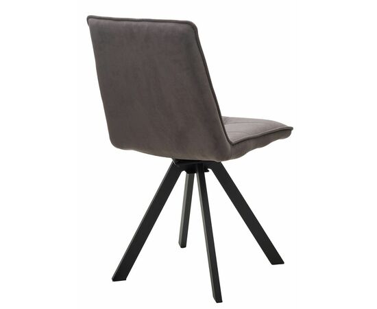 Стул BRONX, цвет B28 Темно-серый, велюр / черный каркас, поворот.360 град. М-City, изображение 7 | Интернет магазин мебели и декора LifeDekor