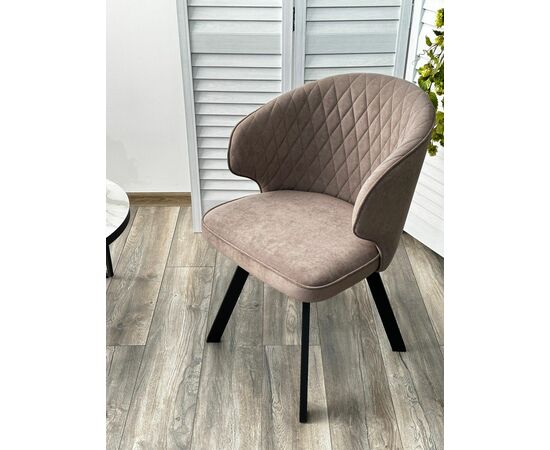 Стул SKAT 360 град. поворот. B5 Капучино, велюр / черный каркас, М-City, изображение 3 | Интернет магазин мебели и декора LifeDekor