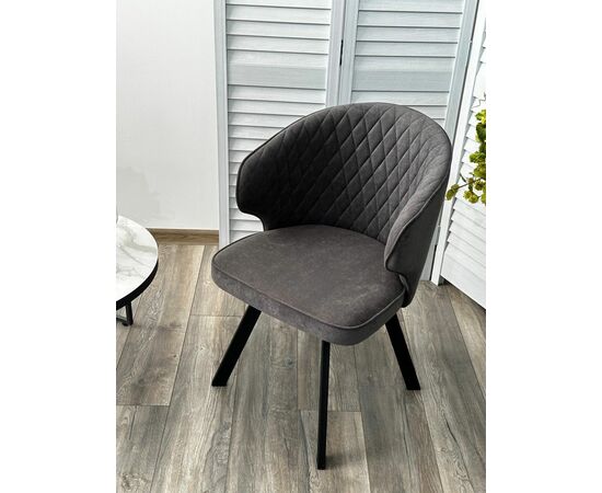 Стул SKAT, цвет B28 Темно-серый, велюр / черный каркас, поворот.360 град. М-City, изображение 3 | Интернет магазин мебели и декора LifeDekor