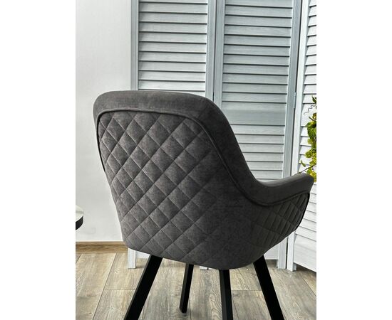 Стул JET, цвет B28 Темно-серый, велюр / черный каркас, поворот.360 град. М-City, изображение 2 | Интернет магазин мебели и декора LifeDekor