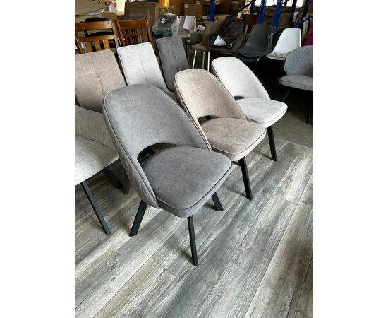 Стул DUNA, цвет B28 Темно-серый, велюр / черный каркас, поворот.360 град. М-City, изображение 5 | Интернет магазин мебели и декора LifeDekor