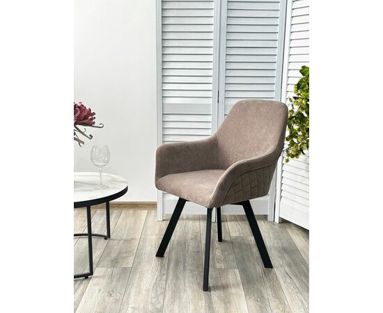 Стул JET, цвет B5 Капучино, велюр / черный каркас, поворот.360 град. М-City, изображение 4 | Интернет магазин мебели и декора LifeDekor