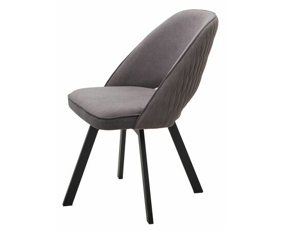 Стул DUNA, цвет B28 Темно-серый, велюр / черный каркас, поворот.360 град. М-City, изображение 7 | Интернет магазин мебели и декора LifeDekor