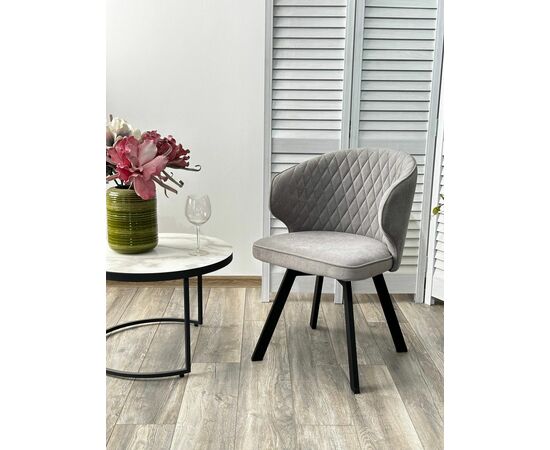 Стул SKAT, цвет B22 Серый, велюр / черный каркас, поворот.360 град. М-City, изображение 4 | Интернет магазин мебели и декора LifeDekor