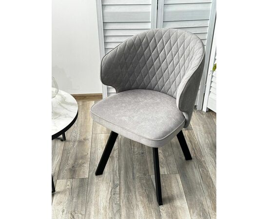 Стул SKAT, цвет B22 Серый, велюр / черный каркас, поворот.360 град. М-City, изображение 3 | Интернет магазин мебели и декора LifeDekor