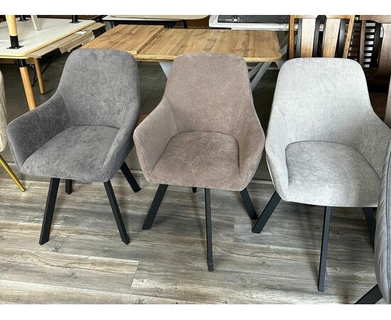 Стул JET, цвет B28 Темно-серый, велюр / черный каркас, поворот.360 град. М-City, изображение 5 | Интернет магазин мебели и декора LifeDekor