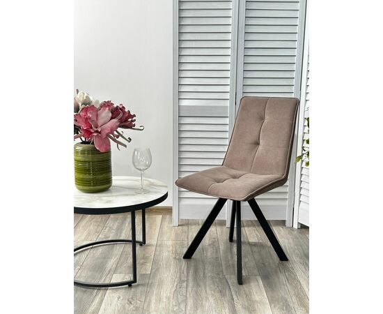 Стул BRONX, цвет B5 Капучино, велюр / черный каркас, поворот.360 град. М-City, изображение 4 | Интернет магазин мебели и декора LifeDekor