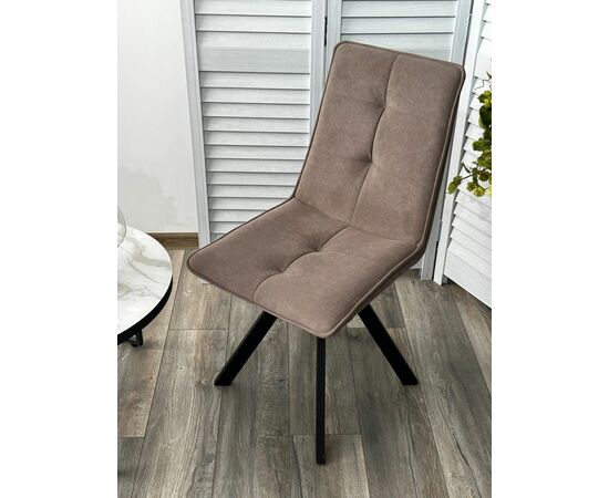 Стул BRONX, цвет B5 Капучино, велюр / черный каркас, поворот.360 град. М-City, изображение 3 | Интернет магазин мебели и декора LifeDekor