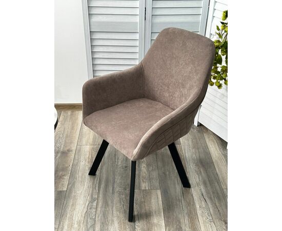 Стул JET, цвет B5 Капучино, велюр / черный каркас, поворот.360 град. М-City, изображение 3 | Интернет магазин мебели и декора LifeDekor