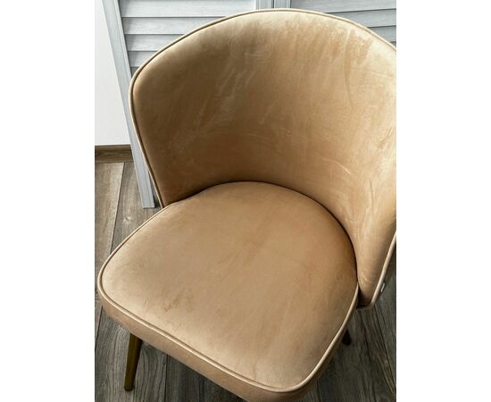 Стул МОНЕ ZIZI 605 Латте, велюр / Золотой каркас M-City, изображение 4 | Интернет магазин мебели и декора LifeDekor