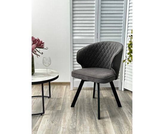 Стул SKAT, цвет B28 Темно-серый, велюр / черный каркас, поворот.360 град. М-City, изображение 4 | Интернет магазин мебели и декора LifeDekor