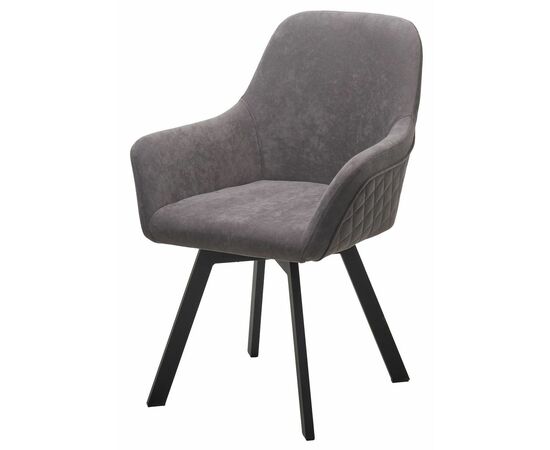 Стул JET, цвет B28 Темно-серый, велюр / черный каркас, поворот.360 град. М-City | Интернет магазин мебели и декора LifeDekor