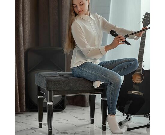 Банкетка Васко В 97Н венге/серебро, изображение 7 | Интернет магазин мебели и декора LifeDekor