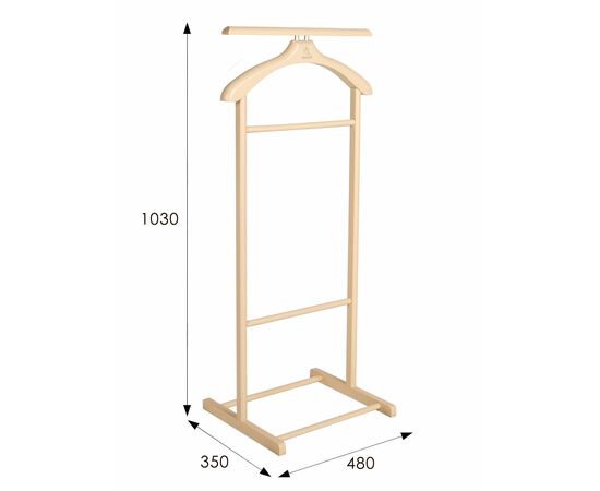 Вешалка костюмная В 21Н слоновая кость, изображение 5 | Интернет магазин мебели и декора LifeDekor