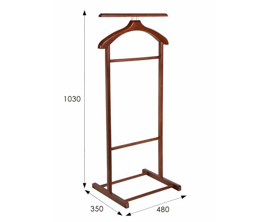 Вешалка костюмная В 21Н средне-коричневый, изображение 3 | Интернет магазин мебели и декора LifeDekor