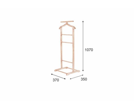 Вешалка костюмная В 6Н светло-коричневый, изображение 2 | Интернет магазин мебели и декора LifeDekor