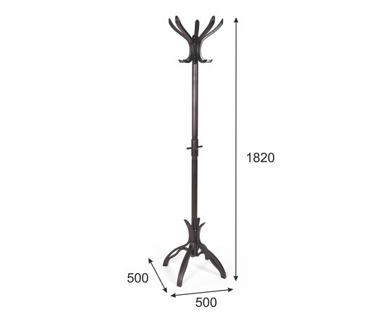 Вешалка напольная В 12Н венге, изображение 2 | Интернет магазин мебели и декора LifeDekor