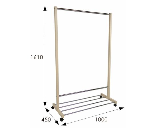 Вешалка напольная В 35Н слоновая кость, изображение 5 | Интернет магазин мебели и декора LifeDekor