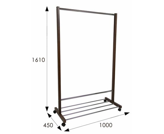 Вешалка напольная В 35Н средне-коричневый, изображение 5 | Интернет магазин мебели и декора LifeDekor
