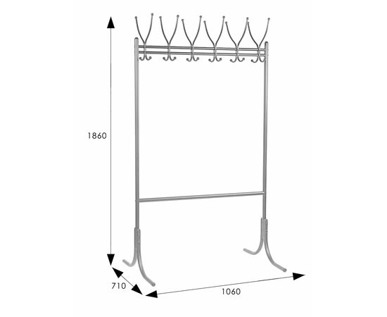 Вешалка напольная М 11 металлик, изображение 2 | Интернет магазин мебели и декора LifeDekor