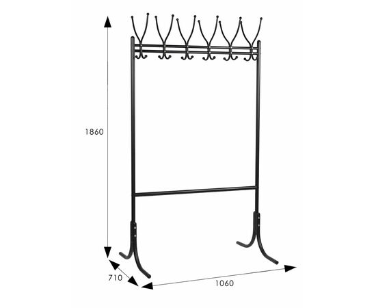 Вешалка напольная М 11 чёрный, изображение 12 | Интернет магазин мебели и декора LifeDekor