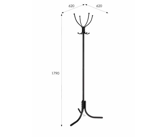 Вешалка напольная М 3 черный, изображение 2 | Интернет магазин мебели и декора LifeDekor