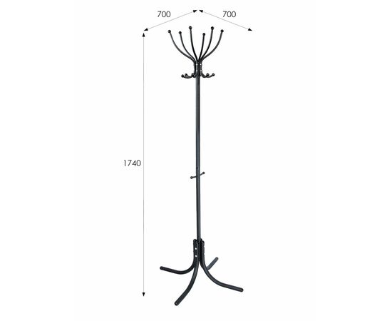 Вешалка напольная М 6 черный, изображение 3 | Интернет магазин мебели и декора LifeDekor