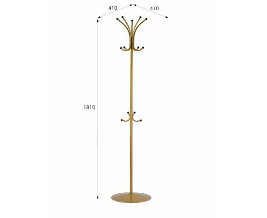 Вешалка напольная Пико 4 золото, изображение 8 | Интернет магазин мебели и декора LifeDekor