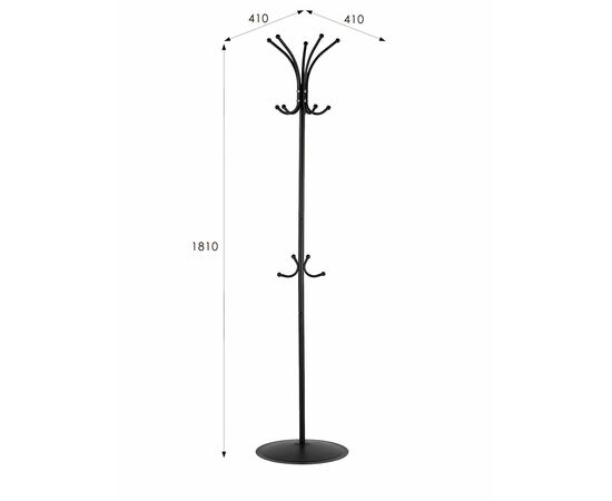 Вешалка напольная Пико 4 черный, изображение 6 | Интернет магазин мебели и декора LifeDekor