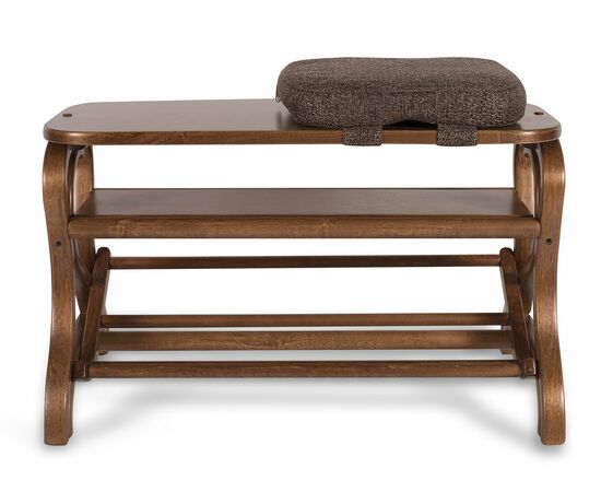 Обувница Диана средне-коричневый/ткань, изображение 2 | Интернет магазин мебели и декора LifeDekor