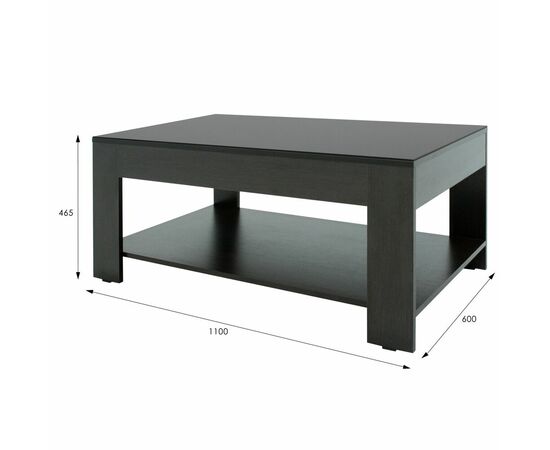 Стол журнальный BeautyStyle 26 венге/стекло черное, изображение 9 | Интернет магазин мебели и декора LifeDekor