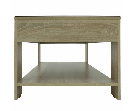 Стол журнальный BeautyStyle 26 сонома/стекло черное, изображение 4 | Интернет магазин мебели и декора LifeDekor