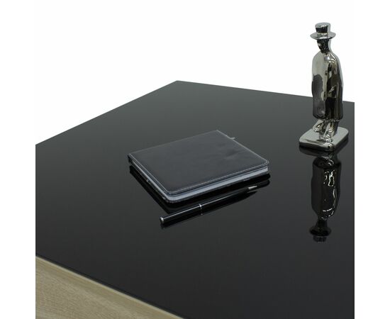 Стол журнальный BeautyStyle 26 сонома/стекло черное, изображение 5 | Интернет магазин мебели и декора LifeDekor