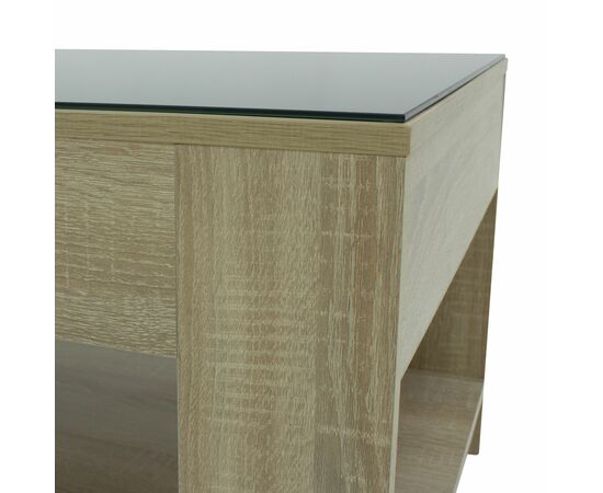 Стол журнальный BeautyStyle 26 сонома/стекло черное, изображение 6 | Интернет магазин мебели и декора LifeDekor