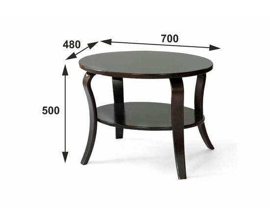 Стол журнальный Аверно венге структура, изображение 5 | Интернет магазин мебели и декора LifeDekor