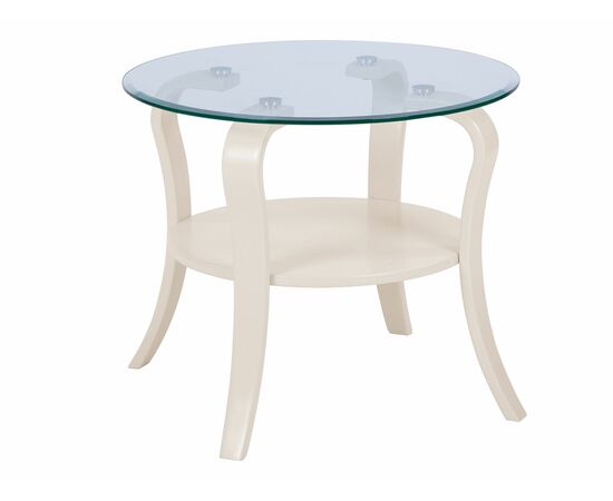 Стол журнальный Аннет бежевый/стекло прозрачное | Интернет магазин мебели и декора LifeDekor