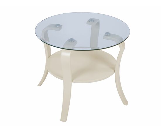 Стол журнальный Аннет бежевый/стекло прозрачное, изображение 2 | Интернет магазин мебели и декора LifeDekor