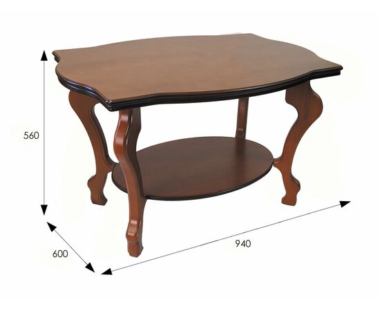 Стол журнальный Берже 1 средне-коричневый, изображение 4 | Интернет магазин мебели и декора LifeDekor