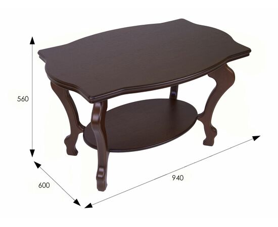 Стол журнальный Берже 1 темно-коричневый | Интернет магазин мебели и декора LifeDekor