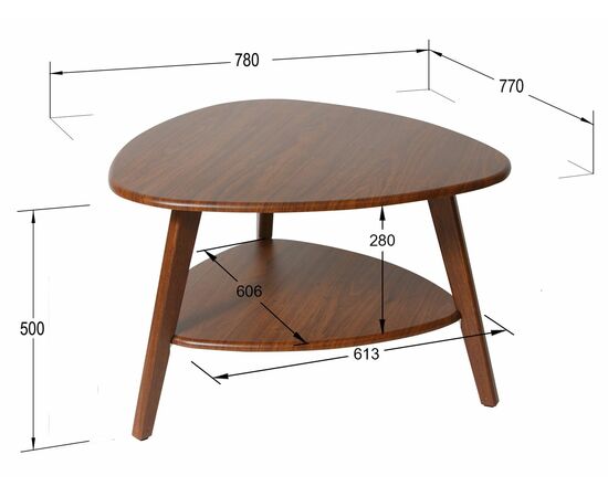 Стол журнальный Бруклин орех/орех, изображение 3 | Интернет магазин мебели и декора LifeDekor